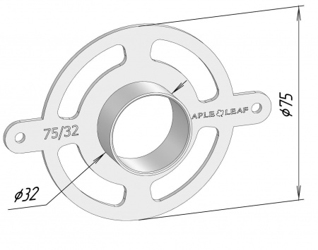 Копировальное кольцо 32/75 с ушками (Интерскол)